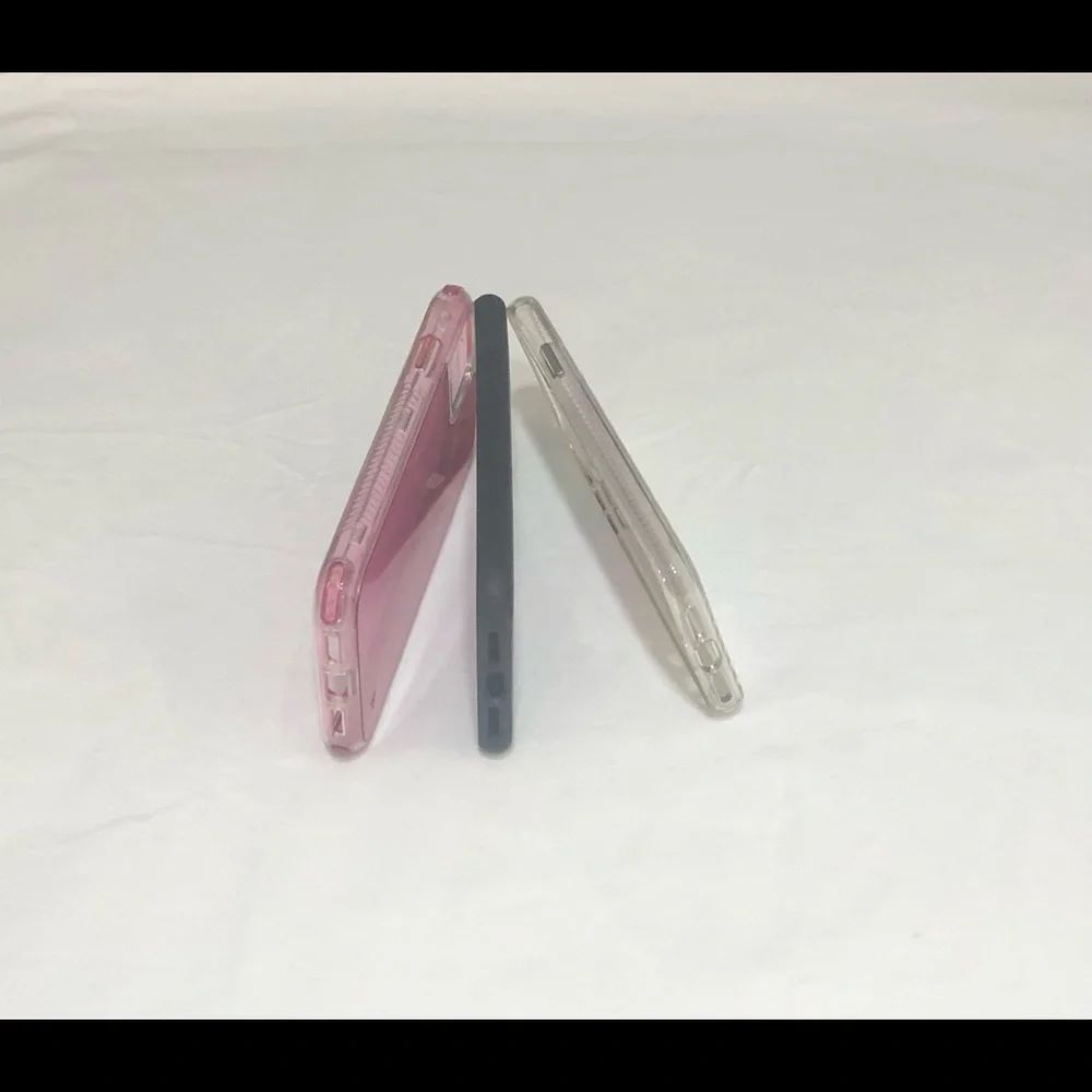 3PK IPhone XR/11 Cases. Pink/black leopard/silver